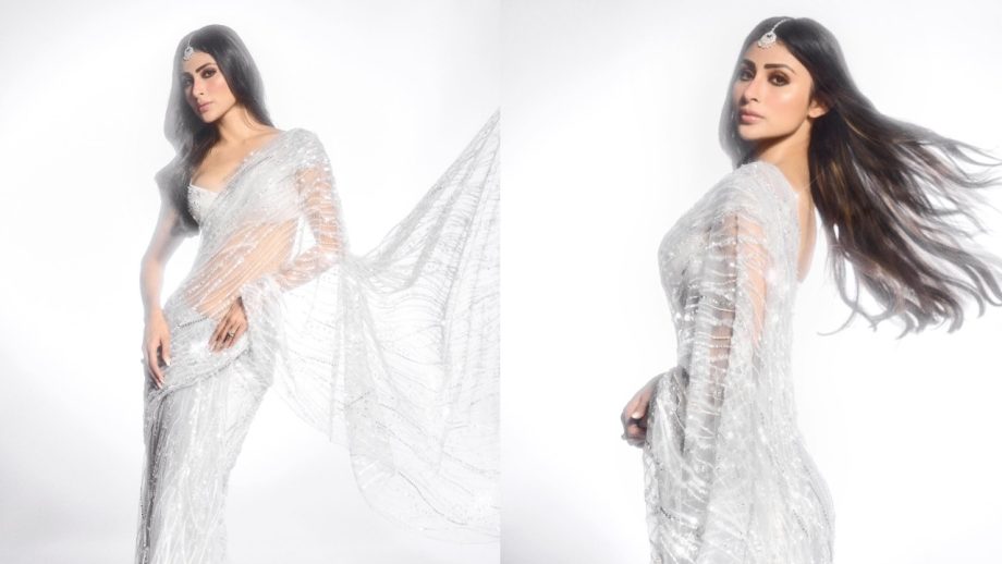 Mouni Roy White Saree Collection: 5 Looks Epitomizing Pure Grace And Timeless Elegance 1