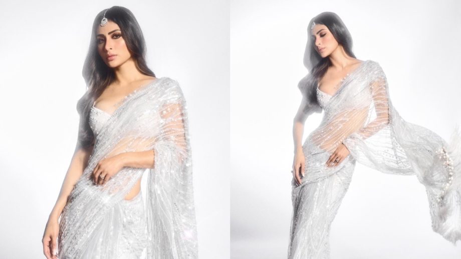 Mouni Roy White Saree Collection: 5 Looks Epitomizing Pure Grace And Timeless Elegance 1