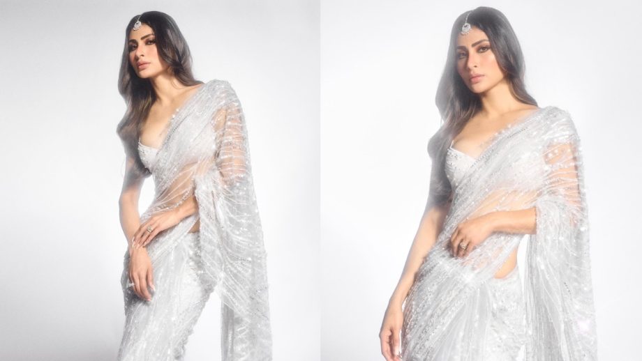 Mouni Roy White Saree Collection: 5 Looks Epitomizing Pure Grace And Timeless Elegance 1