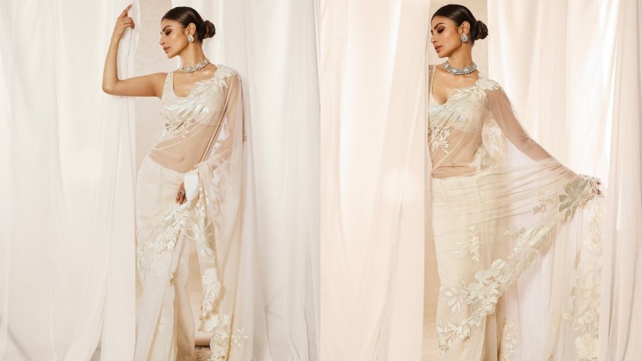 Mouni Roy White Saree Collection: 5 Looks Epitomizing Pure Grace And Timeless Elegance 1