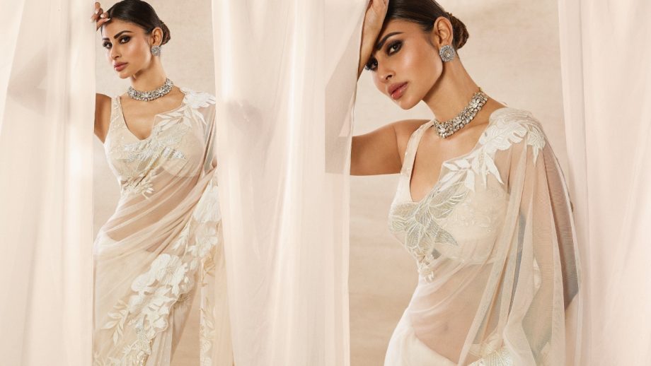 Mouni Roy White Saree Collection: 5 Looks Epitomizing Pure Grace And Timeless Elegance 1