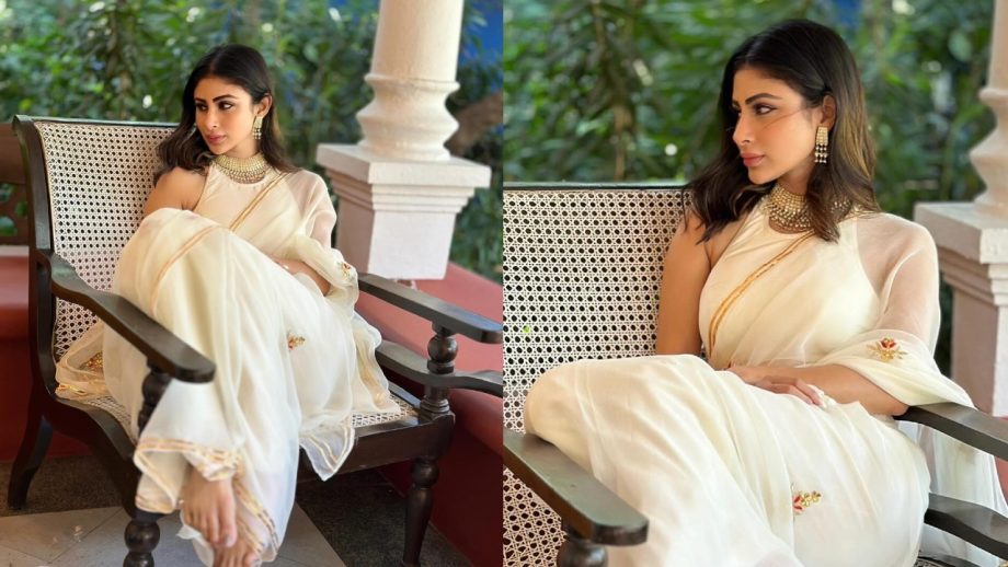 Mouni Roy White Saree Collection: 5 Looks Epitomizing Pure Grace And Timeless Elegance 1