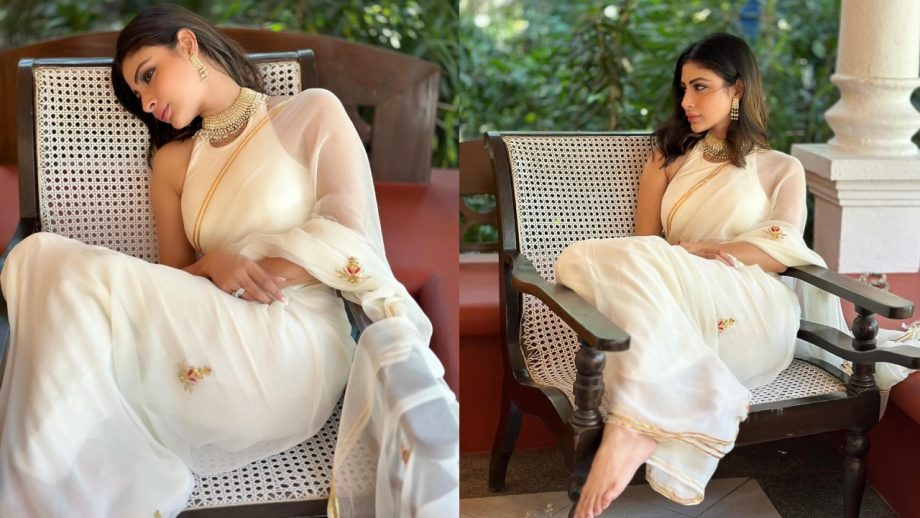 Mouni Roy White Saree Collection: 5 Looks Epitomizing Pure Grace And Timeless Elegance 1