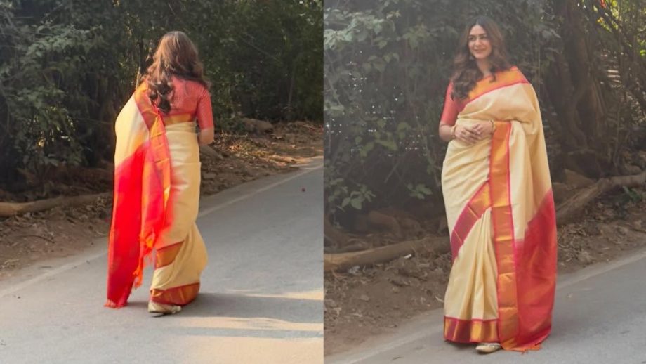 Mrunal Thakur Sarees For Ganpati Puja: 4 Traditional Looks To Bookmark For The Festive Season 1