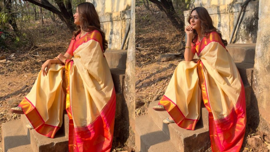 Mrunal Thakur Sarees For Ganpati Puja: 4 Traditional Looks To Bookmark For The Festive Season 1