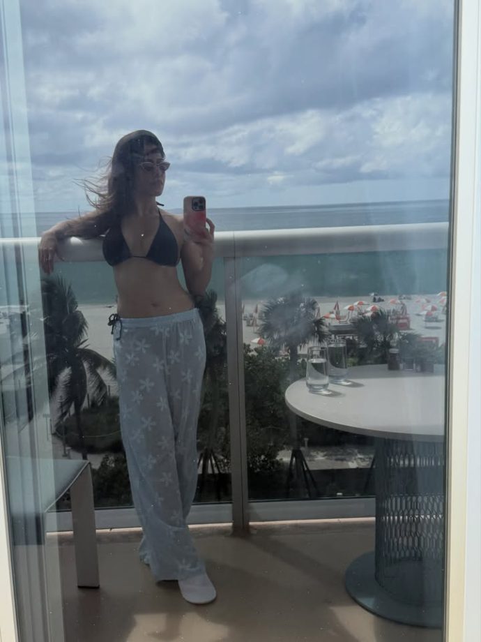 Nushrratt Bharuccha’s Sheer White Pants and Blue Bralette Top Look Is Bold & Breezy 1