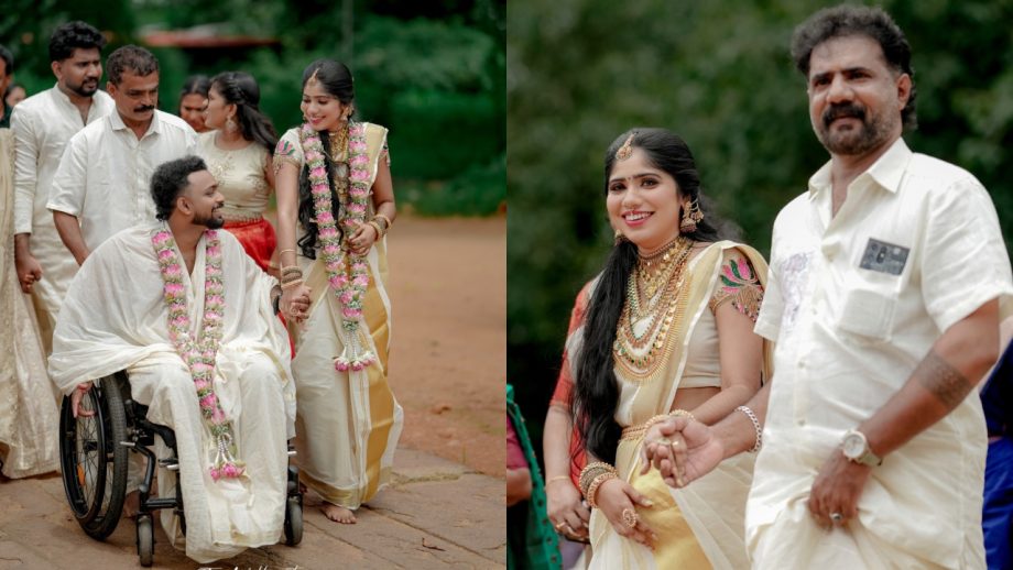 Oru Chiri Iru Chiri Bumper Chiri Fame Couple Yadhu And Jyothika Get Married—Peek Into Their Dreamy Moments 1