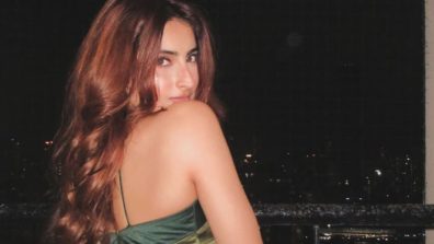 Palak Tiwari Looks Sensational In A Sultry Olive-Green Satin Halter Dress