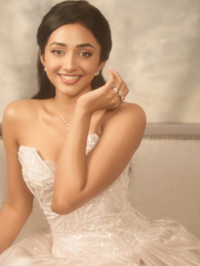 Preity Mukhundhan Looks Like A Dream In A Shimmering White Off-Shoulder Dress 1