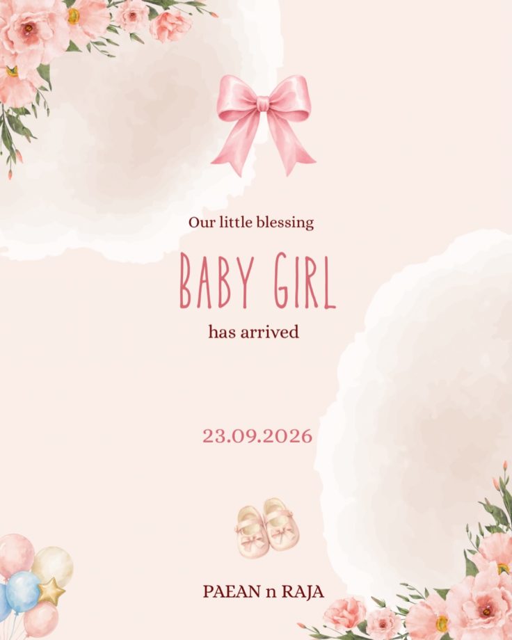 Raja Chanda and Paean Sarkar Welcome Baby Girl, Share Heartwarming Announcement: ‘Our Little Blessing’ 1