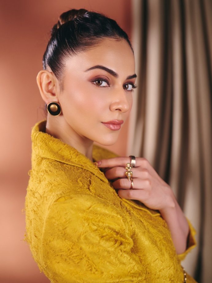 Rakul Preet Singh Stuns In Mustard Yellow Skirt Suit 1