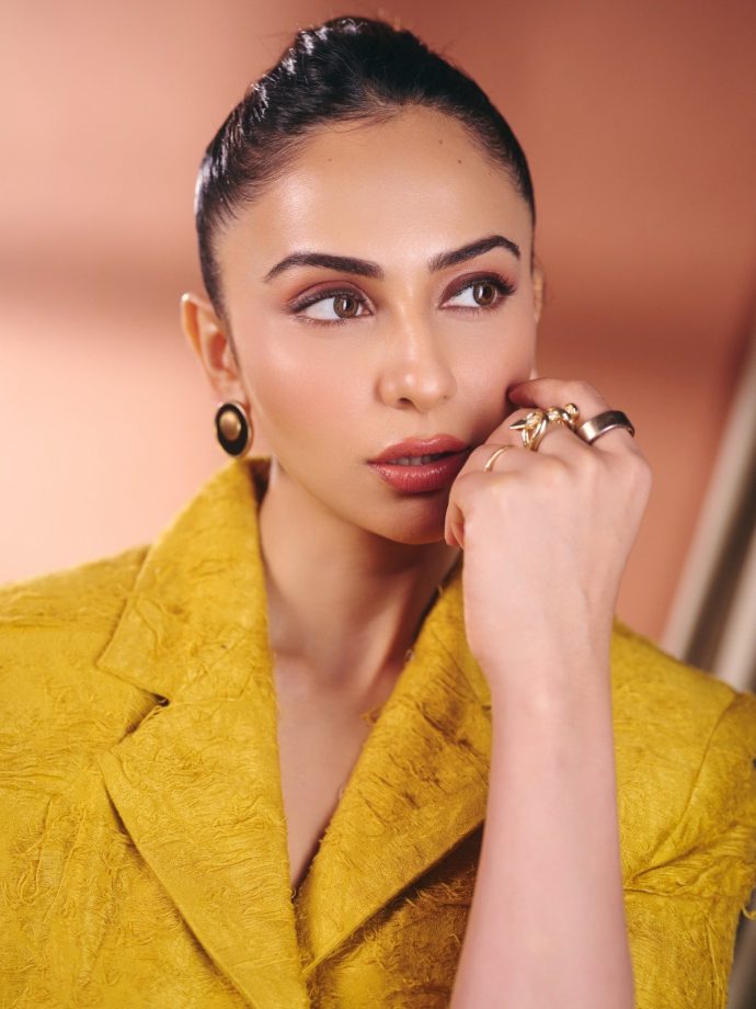 Rakul Preet Singh Stuns In Mustard Yellow Skirt Suit 1