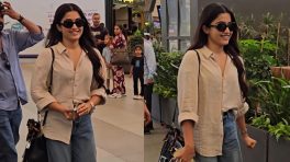 Rashmika Mandanna Nails Casual Airport Style