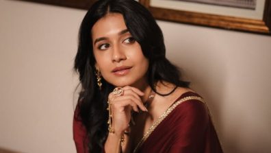 Samyuktha Viswanathan’s Burgundy Saree Steals The Show