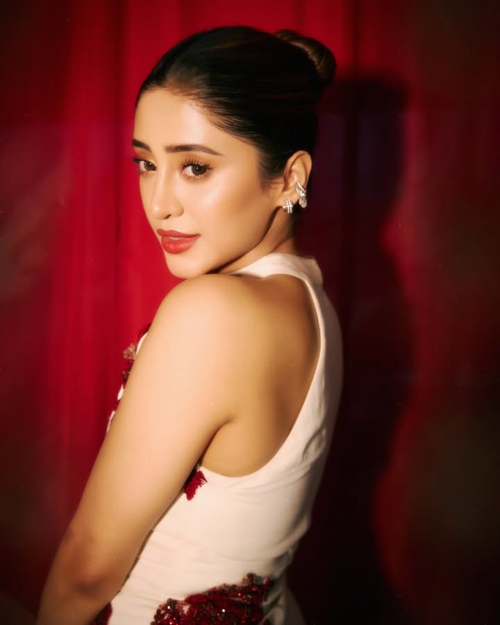 Shivangi Joshi Makes A Glam Statement In A White Halter-Neck Mini Dress 1