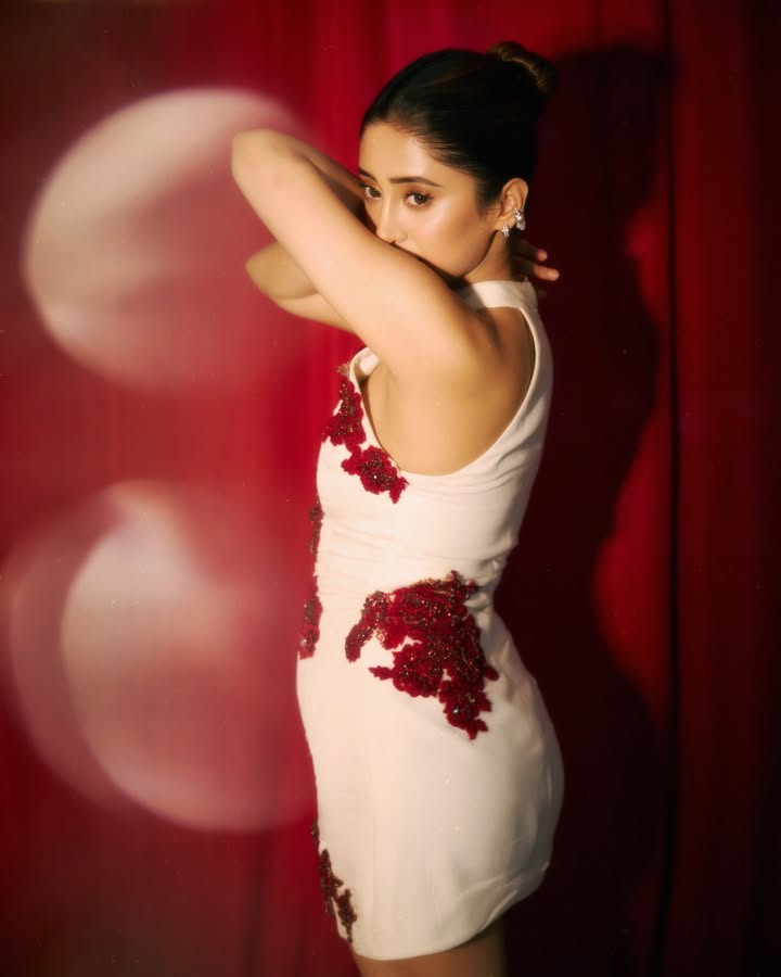 Shivangi Joshi Makes A Glam Statement In A White Halter-Neck Mini Dress 1