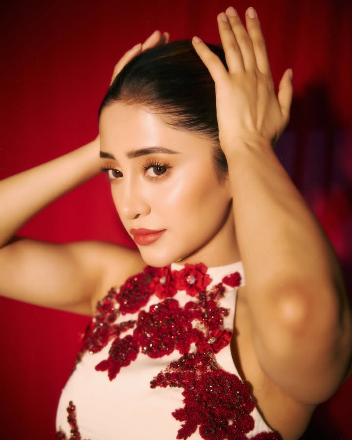 Shivangi Joshi Makes A Glam Statement In A White Halter-Neck Mini Dress 1