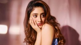 Shivangi Joshi Shows Off Her Curves In A Striking Black And Lavender Bodycon Gown