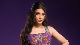 Shruti Haasan Stuns In Purple Label Moni K Corset; Skirt Set