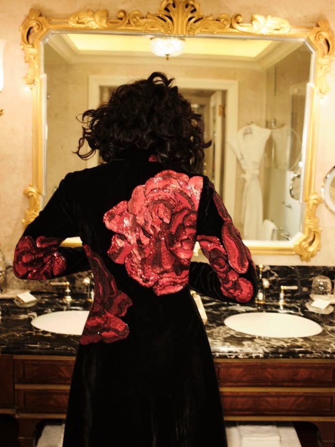 Sobhita Dhulipala’s Black Velvet Rohit Bal Look Is Pure Drama With Red Floral Embroidery 1