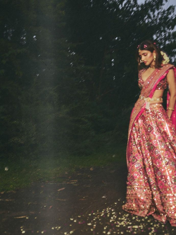 Sreeleela Paints The Town Pink In Dazzling Amaare By Sahib Bhatia Lehenga 1