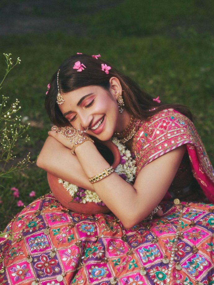 Sreeleela Paints The Town Pink In Dazzling Amaare By Sahib Bhatia Lehenga 1