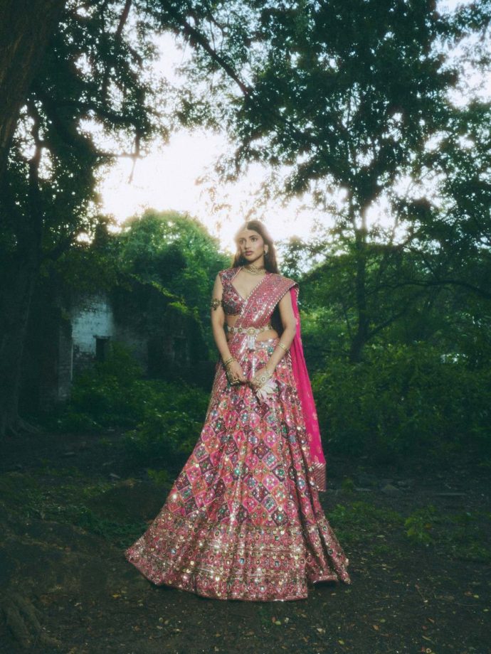 Sreeleela Paints The Town Pink In Dazzling Amaare By Sahib Bhatia Lehenga 1