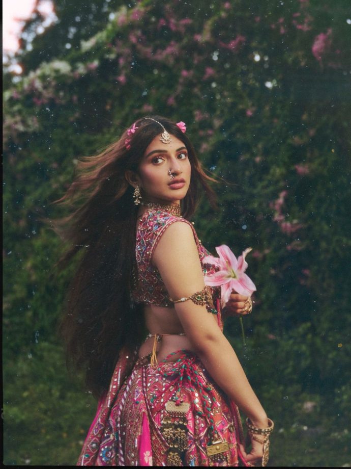 Sreeleela Paints The Town Pink In Dazzling Amaare By Sahib Bhatia Lehenga 1