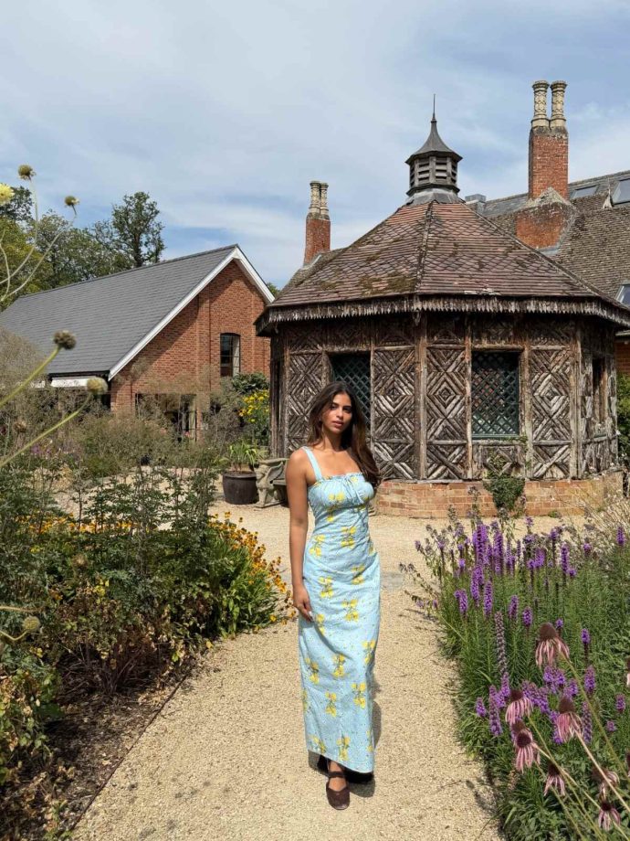 Suhana Khan Serves Dreamy Cottagecore Charm In Blue Bella Dress 1