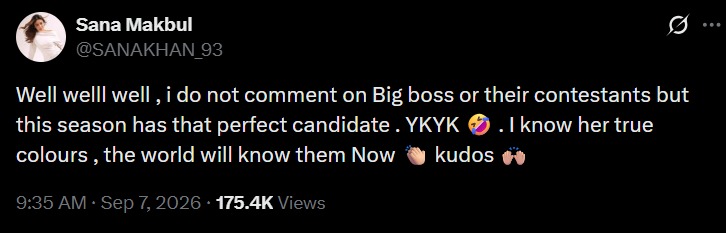 TV News: Hina Khan's Take On Kriti Sanon's Rakhi Ad Controversy, To Rubina Dilaik's Emotional Post To Sana Makbul's Cryptic Note On Bigg Boss 20 1