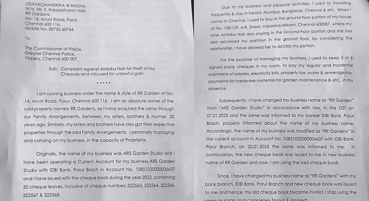 Veteran Actress Radha Alleges ₹46 Crore Cheque Fraud, Accuses Sister Ambika And Brother 1