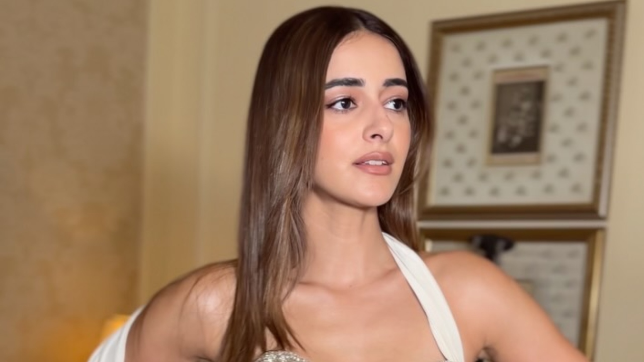 Ananya Panday Fashion: Ivory Gaurav Gupta Saree Gown Steals The Spotlight At Piaget Event 1