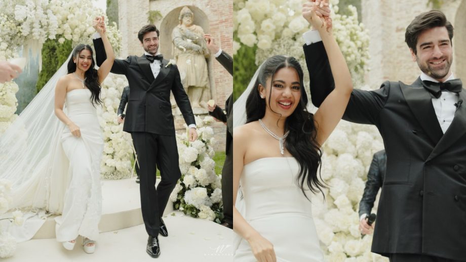 Arjun Sarja's Younger Daughter Anjana Marries BF Isai: Peek Into Their Wedding From Christian Vows To Hindu Rituals 1