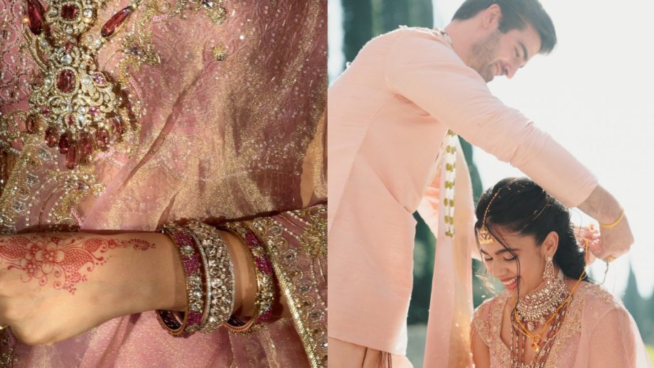 Arjun Sarja's Younger Daughter Anjana Marries BF Isai: Peek Into Their Wedding From Christian Vows To Hindu Rituals 1