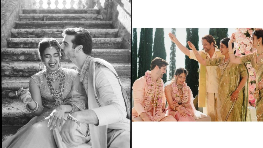 Arjun Sarja's Younger Daughter Anjana Marries BF Isai: Peek Into Their Wedding From Christian Vows To Hindu Rituals 1
