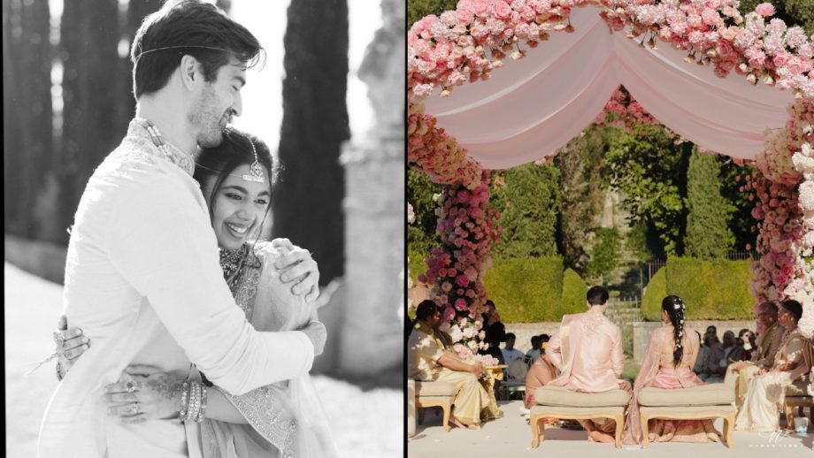 Arjun Sarja's Younger Daughter Anjana Marries BF Isai: Peek Into Their Wedding From Christian Vows To Hindu Rituals 1