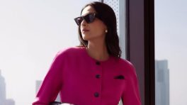 Sonam Kapoor’s  Striking Pink Longline Blazer And Skirt Set