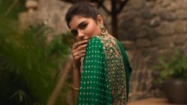 Kalyani Priyadarshan’s Green Saree With Intricate Embroidery And Polka-Dot Details