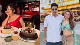 Avneet Kaur Turns 25 In A Stunning Red Off-Shoulder Dress, Cuts Birthday Cake; Raghav Sharma Shares Special Birthday Wish