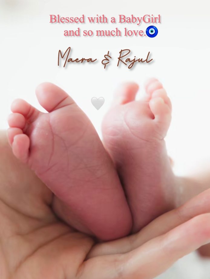 Bhagya Lakshmi Fame Maera Mishra Welcomes Baby Girl With Husband Rajul Yadav, Shares 1st Glimpse 1