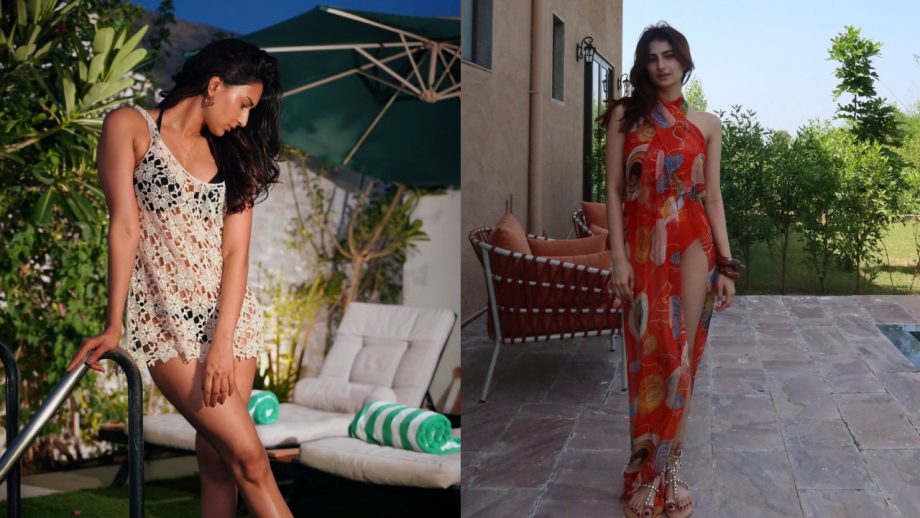 Erica Fernandes And Palak Tiwari Turn Up The Heat With Their Breathtaking Poolside Swimsuit Style 1