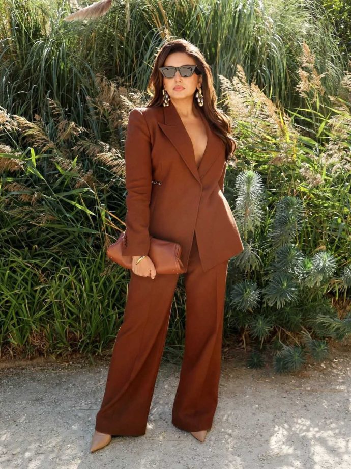 Huma Qureshi Brown Suit Set Look Exudes Effortless Boss-Lady Energy 1