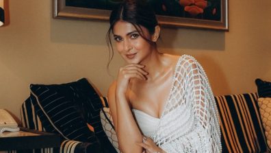 Jennifer Winget’s Ivory Pearl Saree: A Handcrafted Deepanshi Massey Creation Exudes Modern Elegance