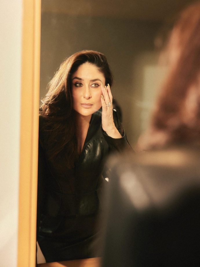 Kareena Kapoor Khan Turns Up The Heat In Black Leather Outfit 1