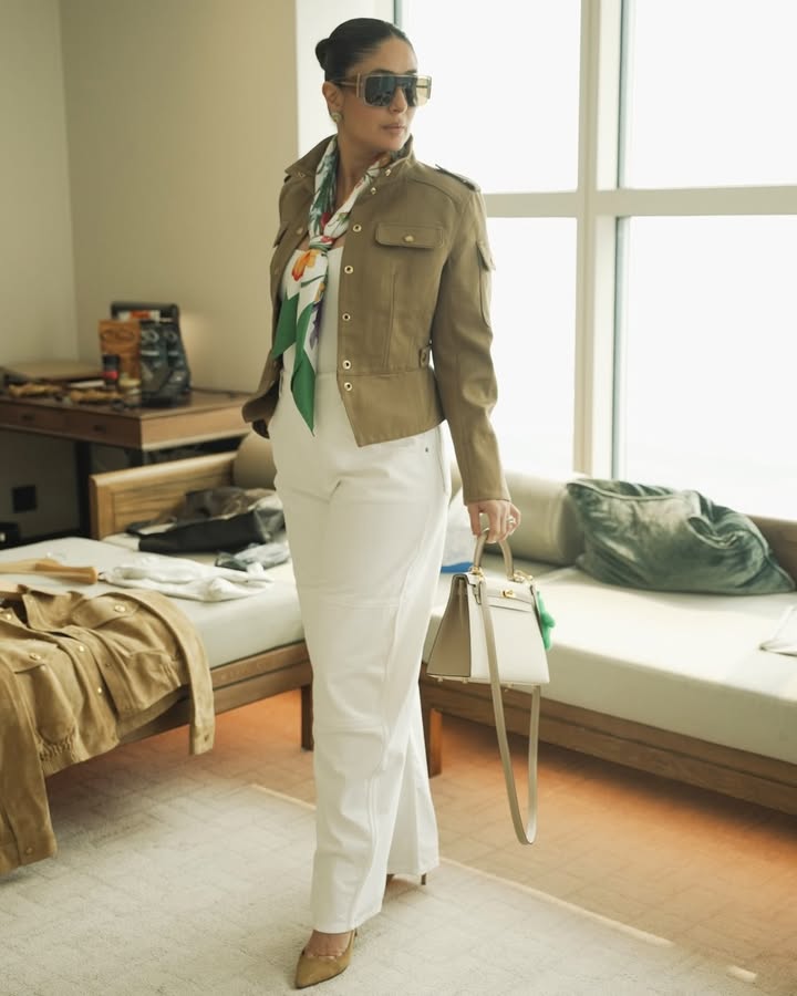 Kareena Kapoor Khan’s Effortless Chic Style In Tank Top, Wide-Leg Jeans & Khaki Jacket 1