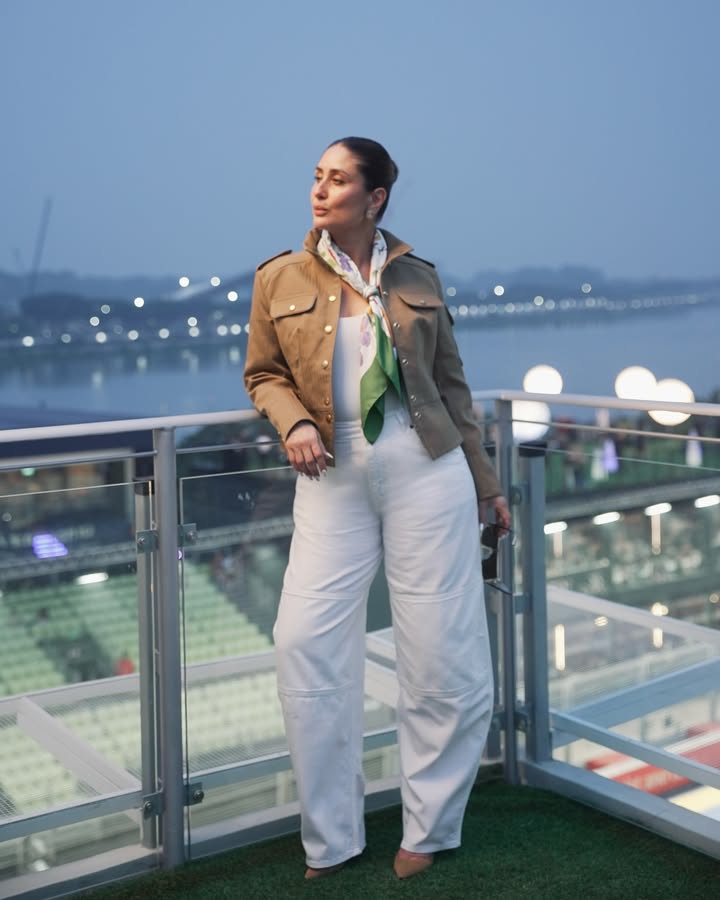 Kareena Kapoor Khan’s Effortless Chic Style In Tank Top, Wide-Leg Jeans & Khaki Jacket 1