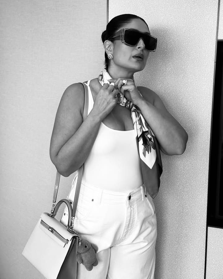 Kareena Kapoor Khan’s Effortless Chic Style In Tank Top, Wide-Leg Jeans & Khaki Jacket 1