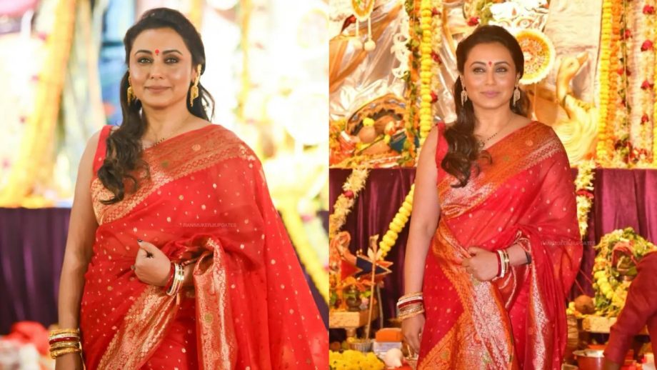 Karwa Chauth Saree Looks: Sonali Bendre, Kajol Devgan, Rani Mukerji & Madhuri Dixit Embrace Ethnic Elegance 1