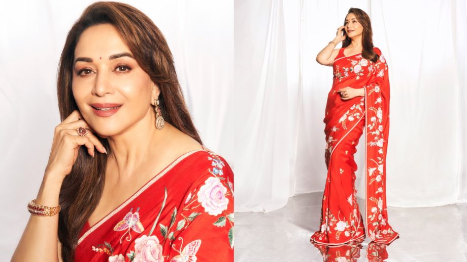 Karwa Chauth Saree Looks: Sonali Bendre, Kajol Devgan, Rani Mukerji & Madhuri Dixit Embrace Ethnic Elegance 1
