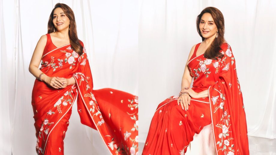 Karwa Chauth Saree Looks: Sonali Bendre, Kajol Devgan, Rani Mukerji & Madhuri Dixit Embrace Ethnic Elegance 1